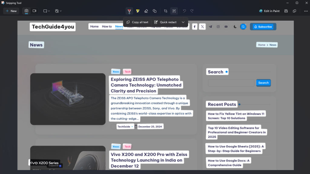 How to Extract Text from Screenshots on Windows 11